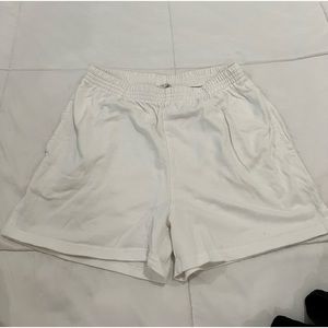 brandy melville white sweat shorts